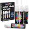 FansArriche Lot de 4 marqueurs à craie liquide - Blanc - Pour tableau noir - Lavable - 15 mm - Pour adultes et enfants - Pour fenêtre, tableau noir, verre et tableau blanc