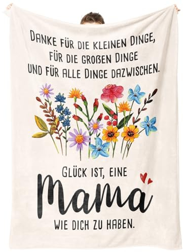 Encoink Geburtstagsgeschenk für Mama, Dankeschön Geschenke für Mama Decke | Danke für Alles Mutter Geschenk zum Muttertag, zu Weihnachten oder zum Geburtstag, 157 × 132 cm