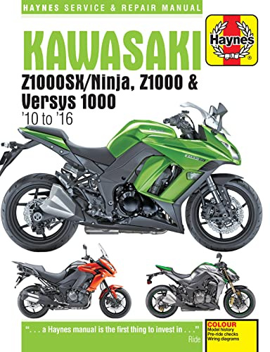 Haynes Kawasaki Z1000SX, Z1000 & Versys 1000 '10 to '16 Service and Repair Manual