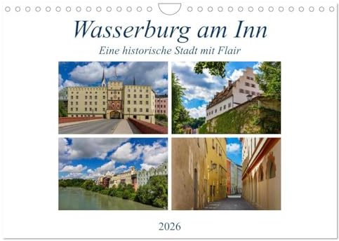 Wasserburg am Inn (Wandkalender 2026 DIN A4 quer), CALVENDO Monatskalender: Chiemgauer Stadt mit Flair (CALVENDO Orte)