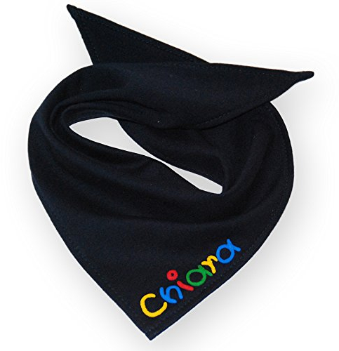 Halstuch mit Namen, Spucktuch, Dreieckstuch, Sabberlätzchen, Babyhalstuch personalisiert (Blau)