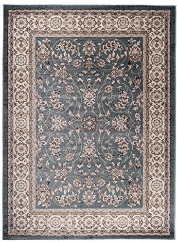 Carpeto Orientteppich Teppich Türkis 160 x 220 cm Ornamente Klassisch Muster - Wohnzimmer Schlafzimmer Esszimmer