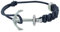 LES POULETTES BIJOUX - Silbrig Armband Anker Geflochtenen Verbindung Link - Blau Navy