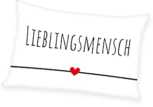 Herding Lieblingsmensch Soft-Velboa Kissen, 30 x 50 cm, 100% Polyester