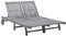 vidaXL Massivholz 2-Personen-Sonnenliege Doppelliege Gartenliege Outdoor Liege Holz Garten Relaxliege Gartenmöbel Strandliege Holzliege Akazienholz