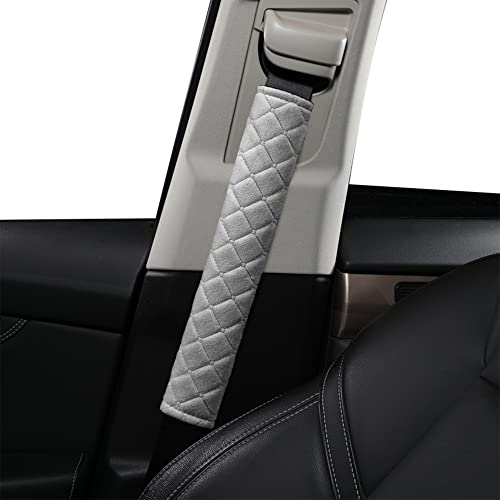 Weiche Auto-Sicherheitsgurtbezüge für Erwachsene, Kinder, Frauen und Männer, Sicherheitsgurt-Kissenbezug, Gurtpolster, Schutzpolster für SUV, Schulterpolster für auto-Innenzubehör, 2 Stück, Grau, 33cm