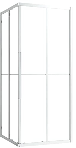vidaXL Duschkabine Eckeinstieg Duschabtrennung Duschwand Dusche Bad Badezimmer Duschtür ESG 80x80x180cm Aluminiumprofil Transparent
