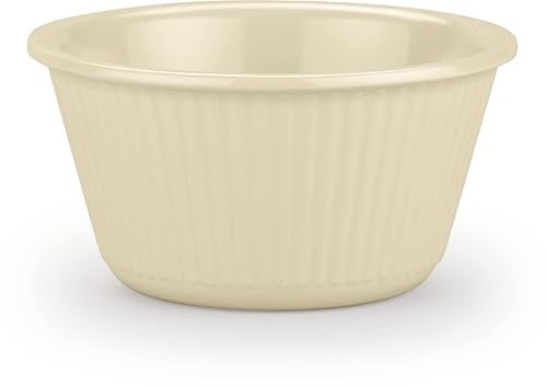 Carlisle FoodService Products Melamine Fluted Bowl Ramekin 4 Oz - Bone