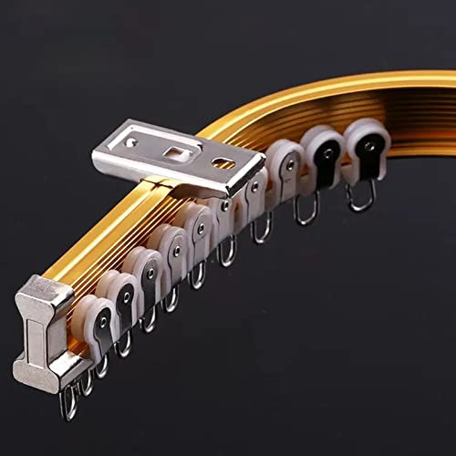 Vorhangschiene Gardinenschiene Gardinenstange Trennwand Für Privatsphären Biegbar Schneidbar Decke Vorhangschienenstange Für Boot Camper Patio Büro Balkon Flexibel Gekrümmt Gardinenstangen ( Color : G