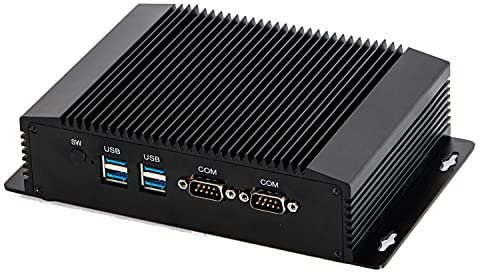 HUNSN Industrial Embedded PC, Fanless Mini Computer, IPC, Intel Core I3 4010Y 4012Y 4020Y, IM08, VGA, HDMI, 2 x LAN, 2 x COM RS232, 4 x USB3.0, Barebone, NO RAM, NO Storage, NO System