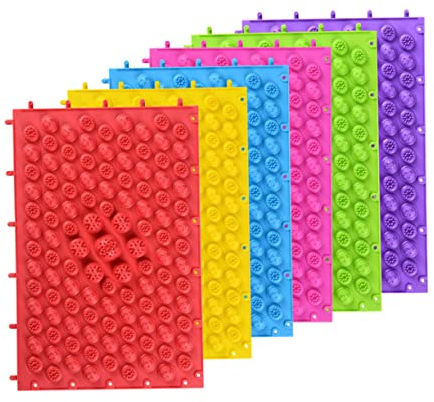 GOOHOCHY Massagegerät Fußreflexzonenmatte Kieselmatte Akupressurmatte und Kissen Outdoor Spiel Yogamatte Fußmatte Outdoor Stufenmatten Akupunkturmatte Massage Shiatsu-Brett