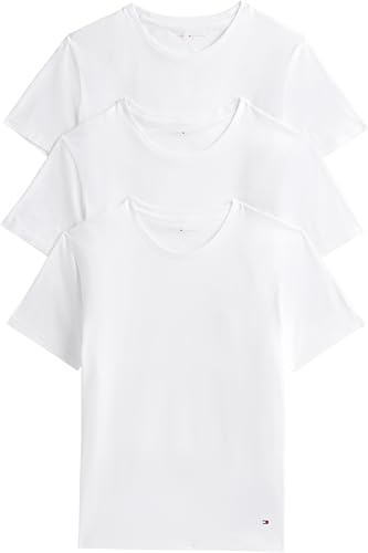Tommy Hilfiger Herren 3er Pack T-Shirts Kurzarm Stretch Rundhalsausschnitt