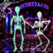 Wogueish 150 cm Skelett für Halloween Deko Set Size Family Ganzkörper Glow-in-The-Dark Skelett drehbare Skelett hängende Dekorationen für Halloween Party Haunted House Outdoor-Dekoration