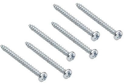 Debflex - Casual Evo - Lot de 6 Vis pour Installation de Mécanismes Encastrés Dans Carrelage - Vis Longues Adaptées aux Murs Carrelés - 42,5 mm x 5,4 mm