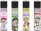 Clipper Feuerzeuge, Set mit 4 Stück, außergewöhnliche Motive (Shrooms)
