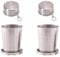LIMEOW 2 Piezas 250ml Vaso Plegable Vasos Acero Inoxidable Taza Camping Taza Acero Inoxidable Taza Plegable Retráctil para Deportes Al Aire Libre Camping Senderismo Escalada Pesca Picnics y Viaj