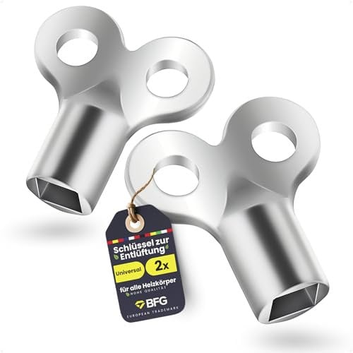 BFG Radiator Key - Pack of 2 Universal Bleed Keys, Radiator Vent Keys for all Radiators