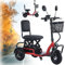 FANGZHL Mobilitätsroller 3-Rad-Mobilitätsroller,Elektromobil Seniorenmobil,Elektrisches Dreirad,Leichte Faltbare Mobilitätsroller,Tragfähigkeit 160 Kg,Inklusive Ladegerät Und Korb A