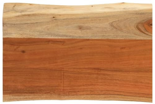 Juroupi Tischplatte 60x40x3,8 cm Tabletop Holzlatten Schreibtischplatte Massivholzplatte Tischplatte Rechteckig Massivholz Akazie Baumkante
