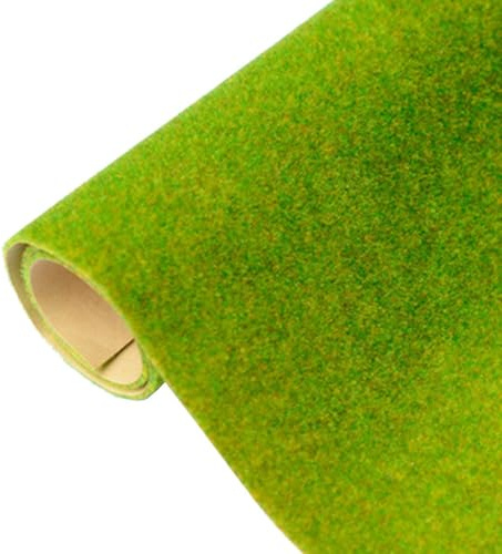 Helilyco 41 x 100 cm Modell Rasen Papier Plüsch Nylon Rasen Simulation Gras Dekoration Spielzeughäuser Balkone Haustierbereiche, Tiefgrün