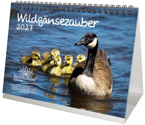 Wildgänsezauber DIN A5 Tischkalender für 2027 Wildgänse - Seelenzauber
