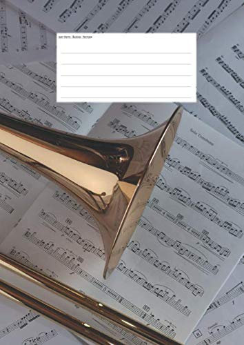 Hefte - Blöcke - Notizen: Trompete Notenheft, 50 Seiten, 12 Systeme, DIN A4