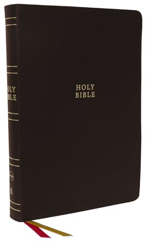 NKJV Holy Bible, Super Giant Print Reference Bible, Brown Bonded Leather, 43,000 Cross References, Red Letter, Comfort Print: New King James Version