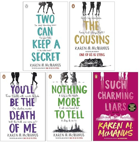 Karen M McManus Novels 5 Books Collection Set (Such Charming Liars, Two Can Keep a Secret, The Cousins, You'll Be the Death of Me & Nothing More to Tell)