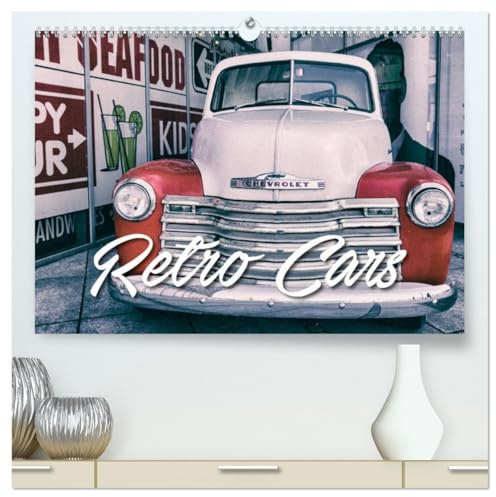 Retro Cars (hochwertiger Premium Wandkalender 2026 DIN A2 quer), Kunstdruck in Hochglanz: Wundervolle Raritäten aus der Autowelt (CALVENDO Mobilitaet)