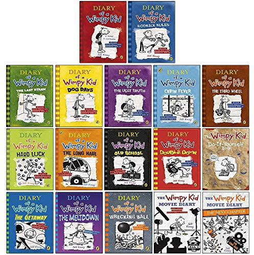 Diary of a Wimpy Kid, das ultimative, komplette Sammlungsset mit 17 Büchern von Jeff Kinney (The Meltdown & Wrecking Ball & Movie Diary & Movie Diary: The Next Chapter [Gebundene Ausgabe])