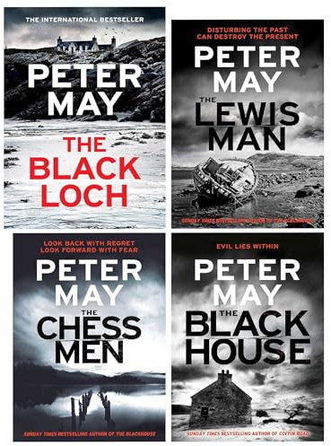 The Lewis Trilogy by Peter May 4 Books Collection Set (The Lewis Man, The Blackhouse, The Chessmen & The Black Loch [Hardback])