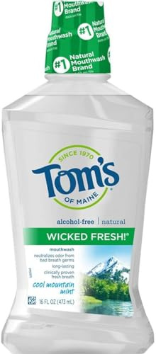 Tom's of Maine Natural Wicked Fresh! Mouthwash, Cool Mountain Mint, 16 Ounce