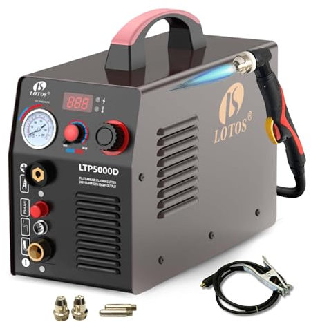 Lotos Lotos Technology LTP5000D - Cutter al plasma per pilota, a doppia voltaggio, 110 V/220 V, 1/2