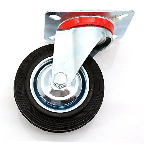 Kugelgelagerte Vollgummi Lenkrolle 100mm