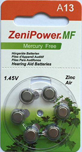 ZeniPower Size 13 Hearing Aid Battery 60 Batteries