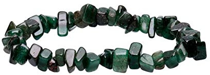 ROCKING GIFTS Pulsera de Chip de Cuarzo Verde, Pulseras Piedra Natural para Mujer, Minerales y Cristales, Belleza energÈtica, Meditacion, Amuletos Espirituales
