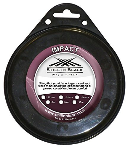 Still in Black Impact Garniture Tennisschlägersaiten Tennis, 1.30 mm x 12 m