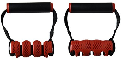 Lifeline Triple Cable Pocket Max Flex Handle with Triple Cable Pocket for Safe, Customizable Resistance, Black/Red, 3