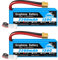 Yowoo 3S LiPo Batteria 2200mAh 11,1V 130C 3S RC Batteria Grafene con connettore XT60 spina per RC Auto Barca Camion Heli Aereo Quadcopter Elicottero Multi-Motore Hobby FAI DA TE (2 Batteria)