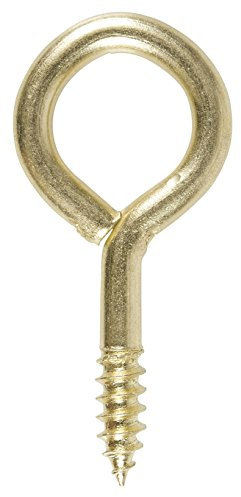 COGEX - Piton à vis en acier laitonné - Couleur: Doré - 3,5 x 40 mm - Set de 6 Pièces - Piton ferme laitonné - Diamètre: Ø3.5mm - Longueur: 40mm