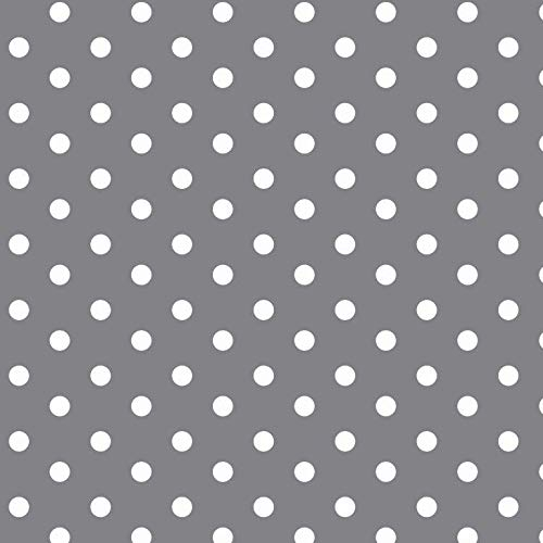 babrause® Baumwollstoff Punkte Grau Webware Meterware Popeline OEKOTEX 150cm breit - Ab 0,5 Meter