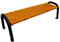 PRIMARIO Gartenbank Ohne Lehne Park Holz Massiv Sitz Garten Balkon Metall Wetterfest Robust Stabil Langlebig Gartenmöbel Erwachsene und Kinder Outdoor (Pinie, 175, CE)
