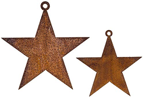 B2S BACK2SEASON Metall Sterne Polar zum Hängen 2er Set Edelrost Weihnachtsdeko Baumdeko Gartenhänger Made in Europa 2 Stück