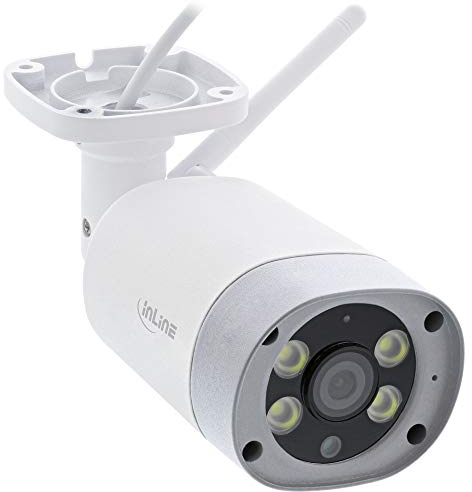 InLine® SmartHome HD Außenkamera mit LED Licht, IP66