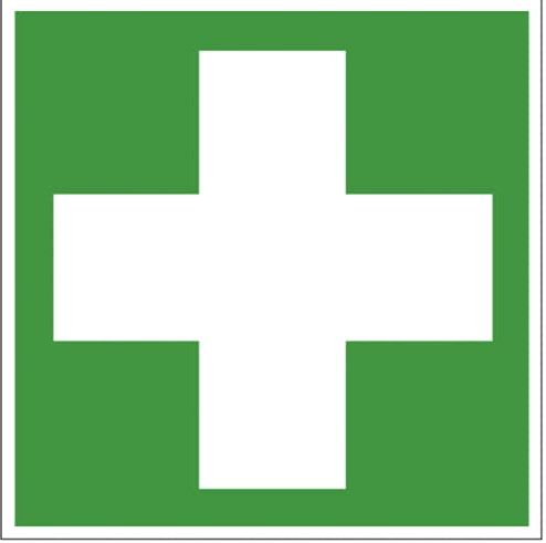 Schild Aufkleber nachleuchtend selbstklebend Erste Hilfe 20x20cm