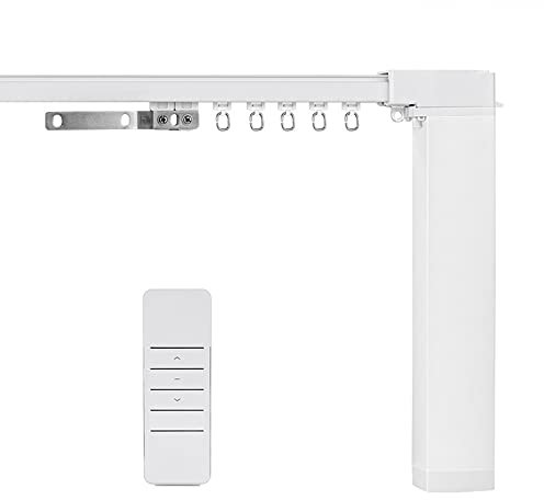 Persianas Motorizadas 3 Metros Blanco Aluminio Motor Wifi Compatible Con Aplicación Para Smartphone Smart Home Con Control Remoto Carril De Cortina Motorizado Carril Eléctrico Adecuado Para Familias