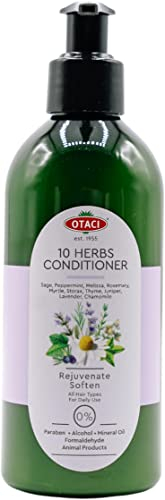 OTACI Kräuter Haarspülung 10 ätherische Öle: Glanz, Vitalität, Stärkung & Reparatur –Salbei, Pfefferminze, Melisse, Rosmarin, Myrte, Storax, Thymian, Wacholder, Lavendel, Kamille