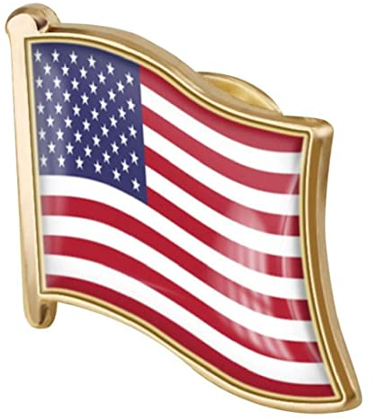 Zonster 1pc Metal American Drapeau Pin Badge Broche Pin Broche USA Etats-Unis d'un Poupille Drapeau Pin Nouveauté Accessoire