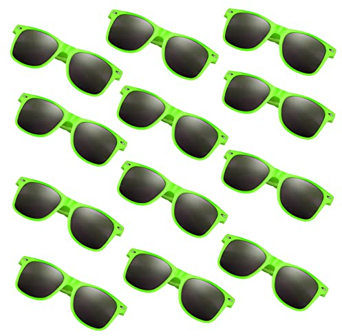 FEPITO 24 Pezzi Occhiali da Sole per Feste Bulk per Feste di Compleanno Riempitrici per Sacchetti per Feste in Piscina in Spiaggia Giocattoli per Bambini e Adulti, Verde
