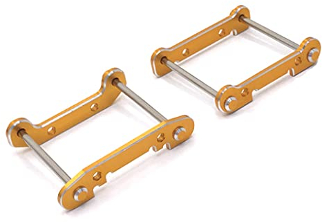 WNDUOKXH 2 Teile/Kit Metallverstärkte Schwingarm Fernbedienung, Upgrade, Ersatzteile, Zubehör, Ersatz für WLtoys 144001, 144002, 144010, Gold